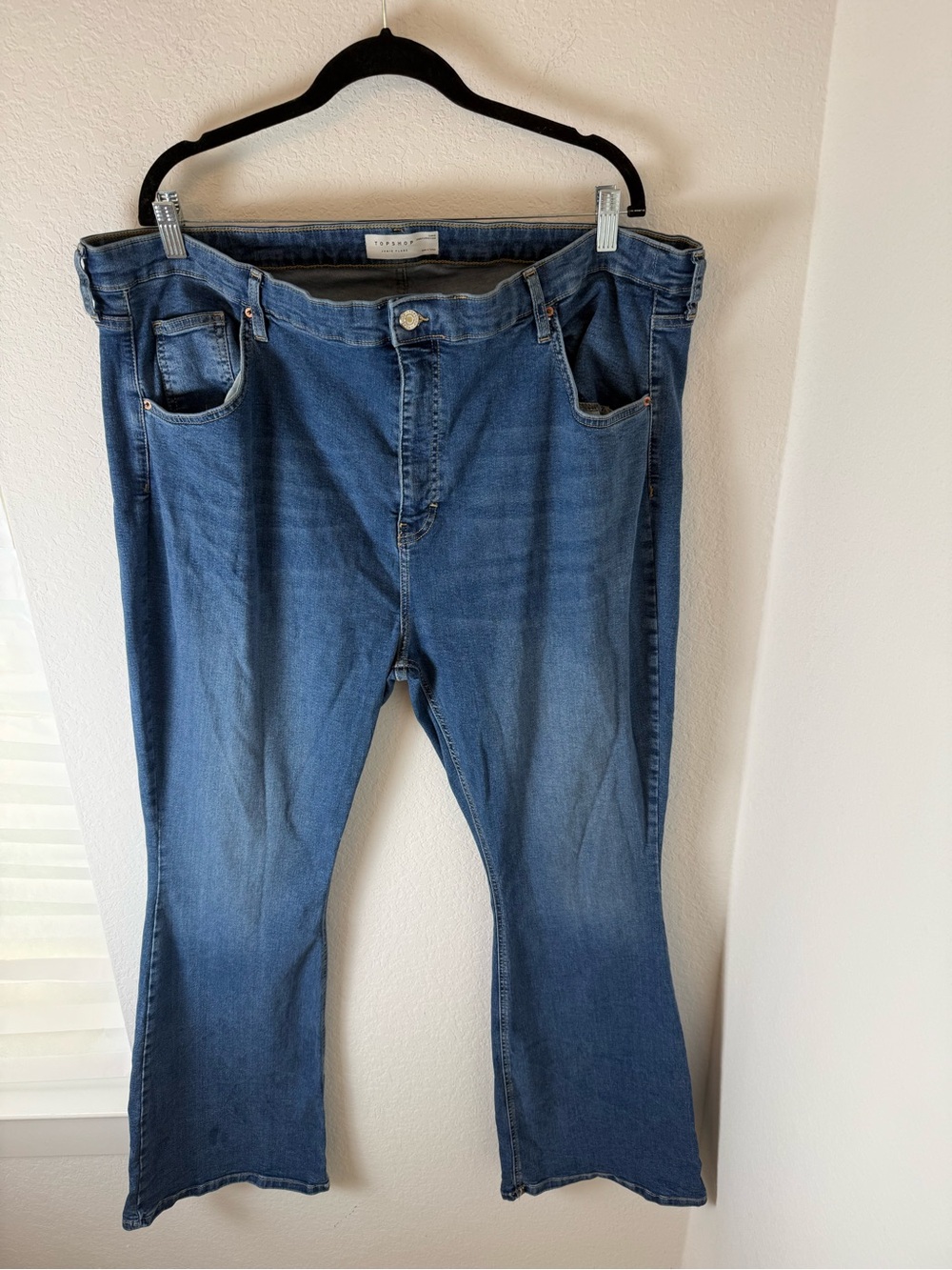 Topshop Blue Bootcut flare Women’s denim Jeans plus size 22 Jamie Flare